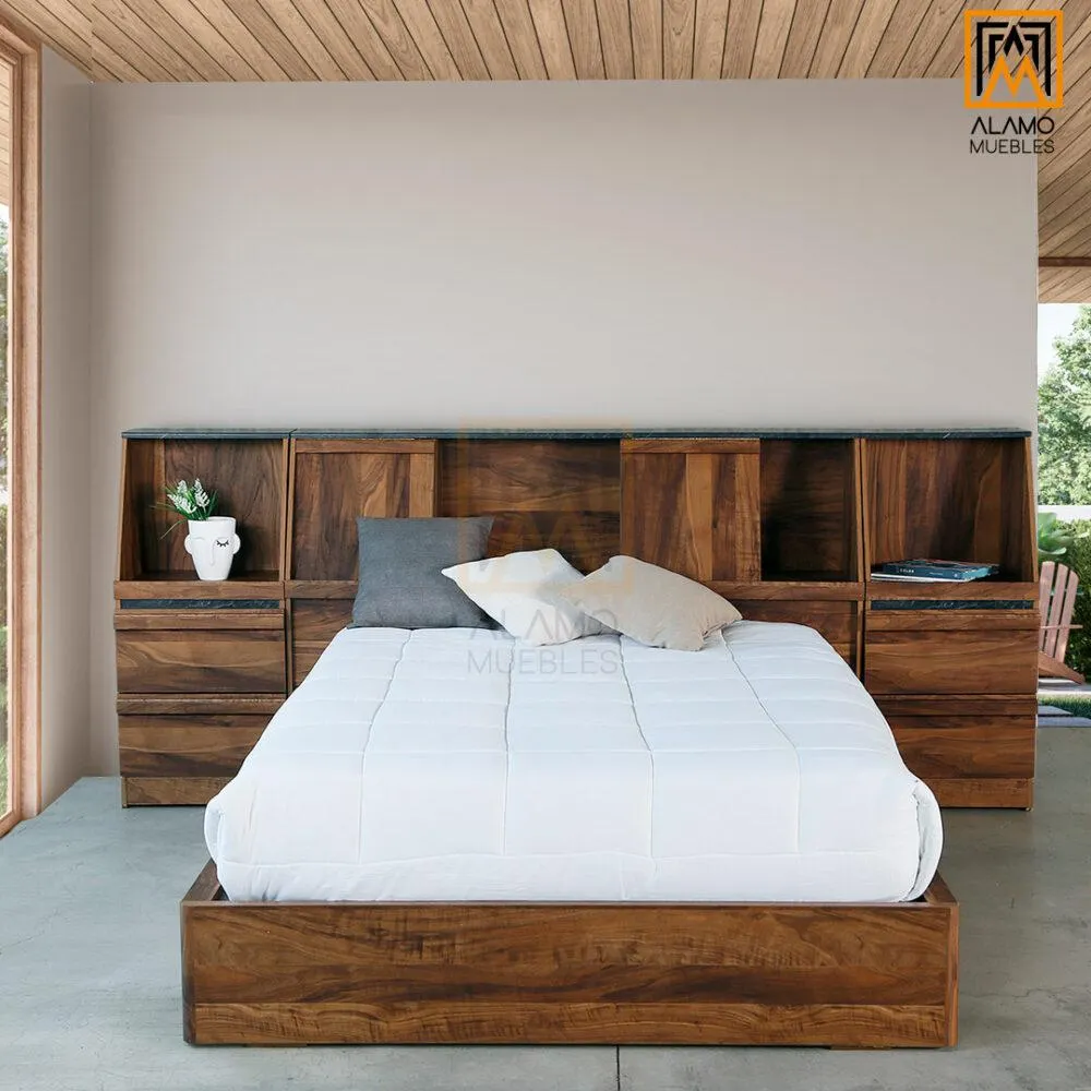 Set Indiana Mat/Qs Roble 4 Piezas