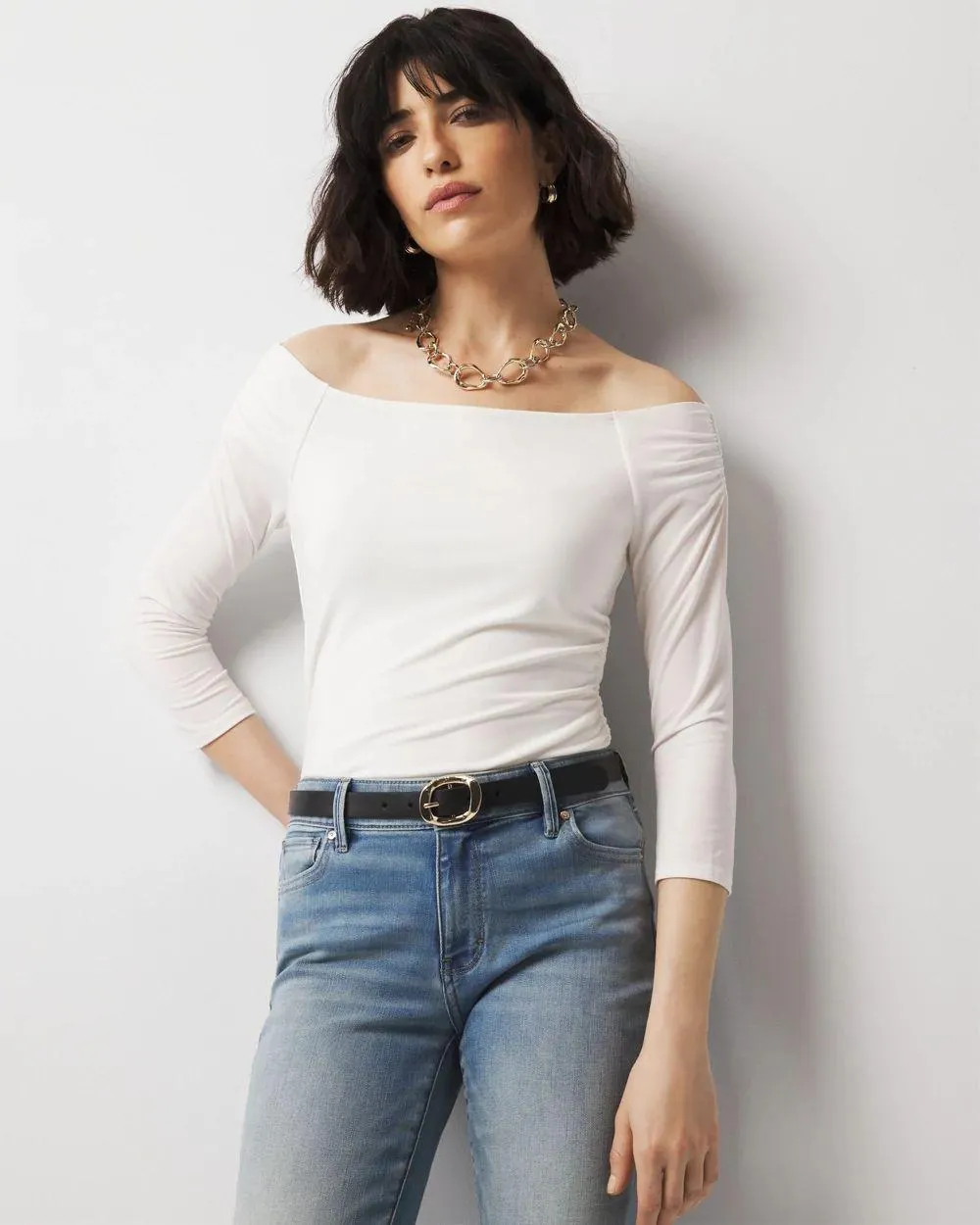 Off-The-Shoulder Ruched Top