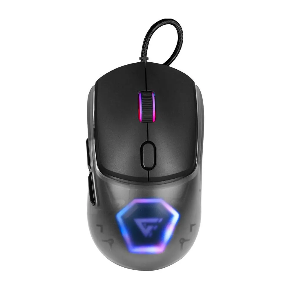 Mouse Gamer Game Factor Mog530-Bk Rgb Sensor Pixart 3327 12,000 Dpi 6200 Fps Con Software Negro