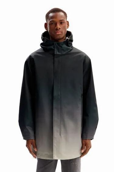 Parka degradado capucha