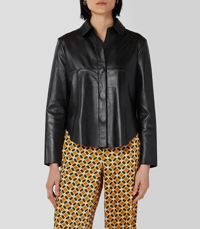 Sobrecamisa en piel Mujer