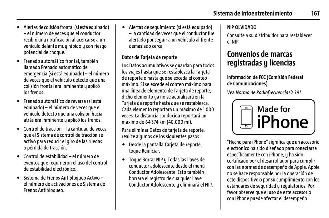 Catálogo de Chevrolet Corvette Stingray Manual del propietario 22 de enero al 31 de diciembre 2025 - Pagina 168