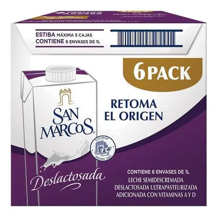 Leche San Marcos Deslactosada 6 Pack