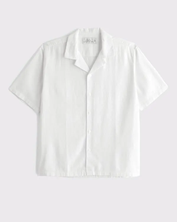 Camp Collar Summer Linen-Blend Shirt