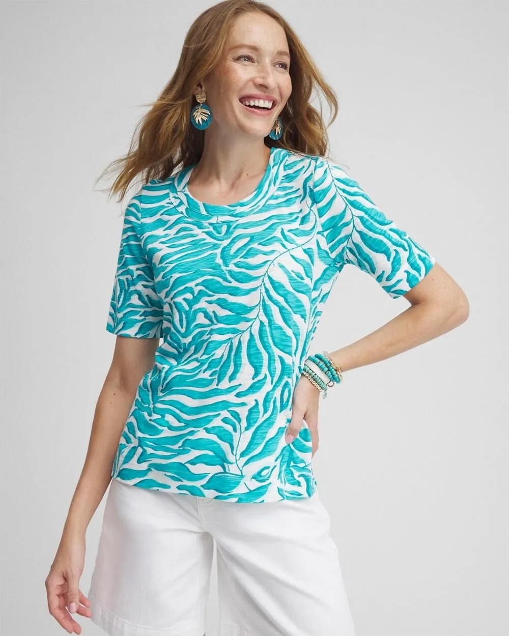 Cool Palms Scoop Neck Tee