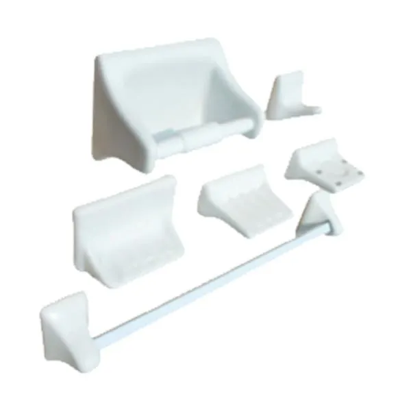 Juego de accesorios cerámicos para baño en color blanco Ceramosa WT3850101A