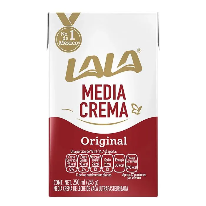MEDIA CREMA LALA TETRA 250 ML.