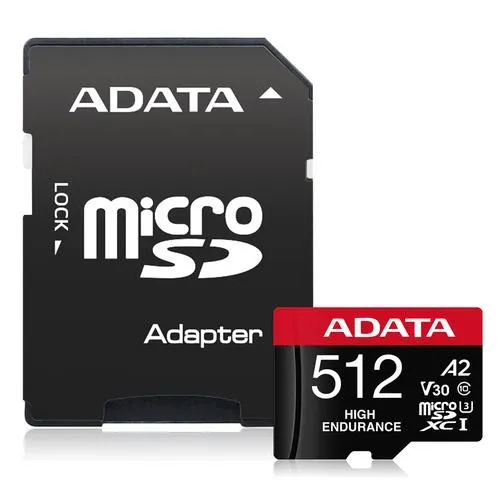 Memoria Micro Sdxc Adata High Endurance 512Gb 100Mb/S Uhs-I Clase 10 Ausdx512Gui3V30Sha2-Ra1