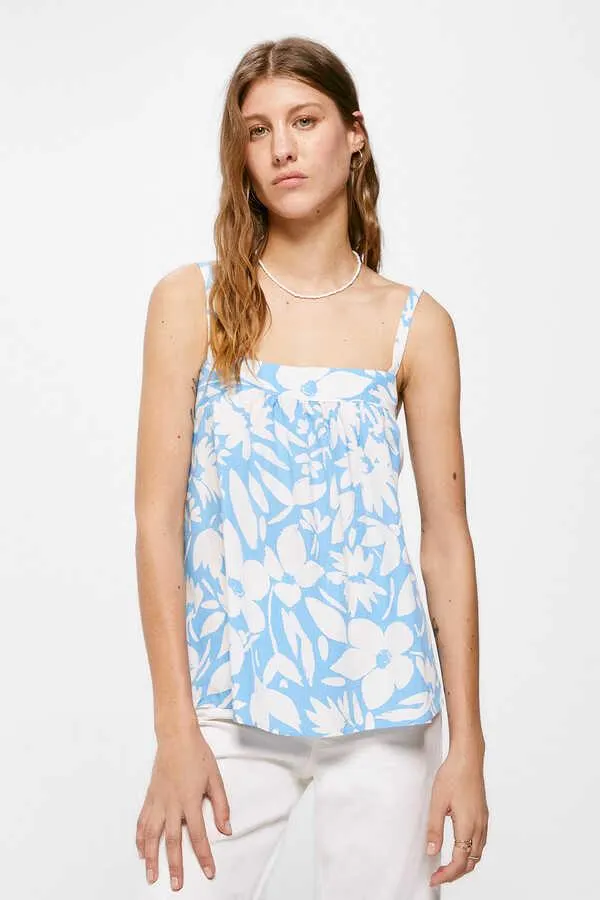 Blusa Estampada Nudo Espalda