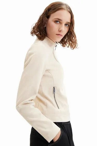 Chaqueta biker efecto ante