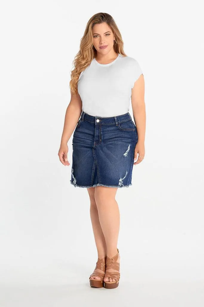 026274 Falda Casual Mezclilla Dama