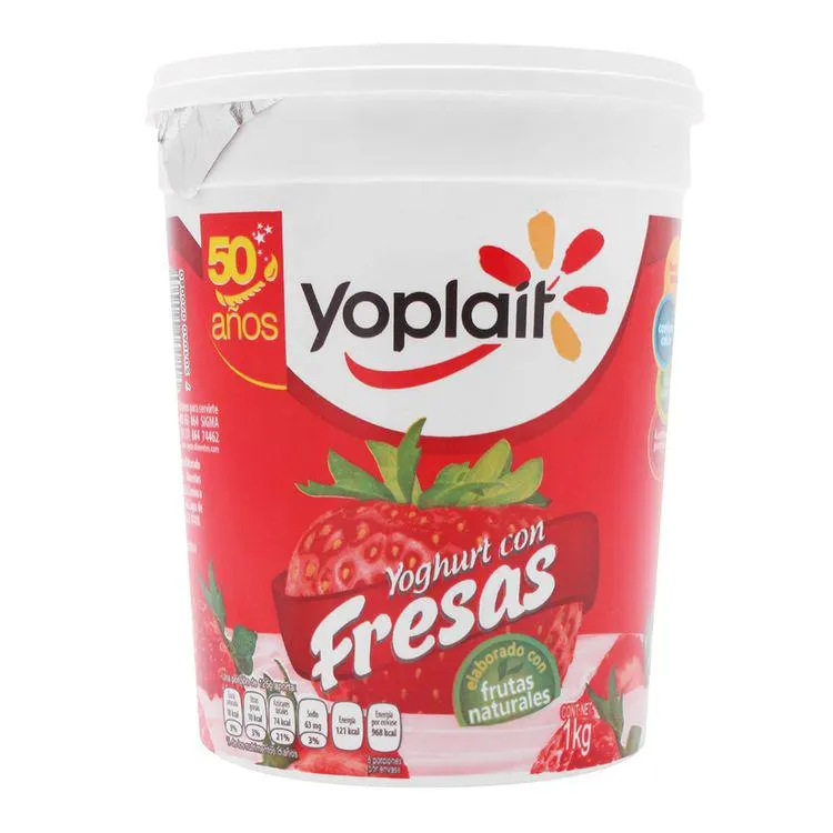 Yoghurt Yoplait Fresa 1Kg - Yoplait - 1 pieza