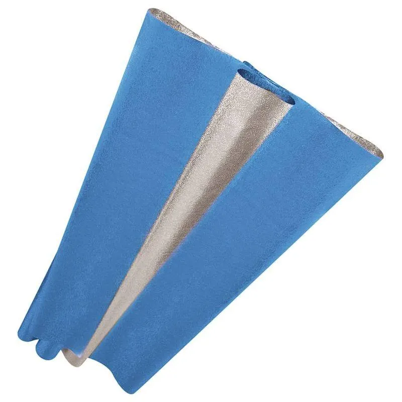 Papel Metálico Gofrado de 65 x 65 cm con 10 Hojas Azul Celeste Galas