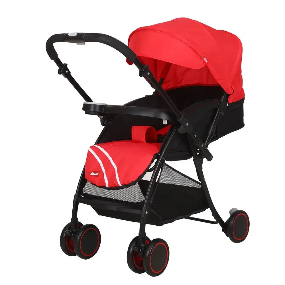 Carriola D´bebé reversible con repisa Lu Baby Roja