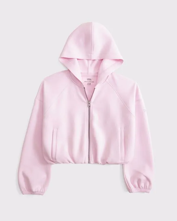 ypb neoknit bubble hem full-zip hoodie