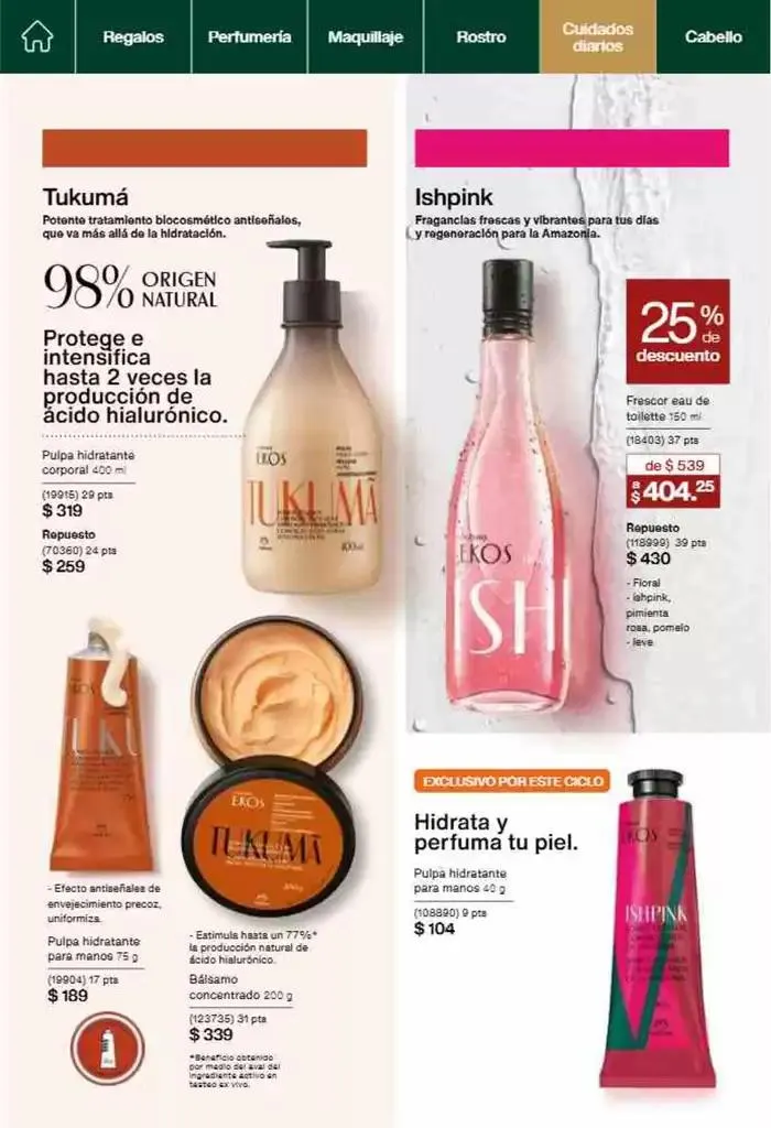 Catálogo de Revista Natura Ciclo 18 2024 8 de noviembre al 8 de diciembre 2024 - Pagina 120