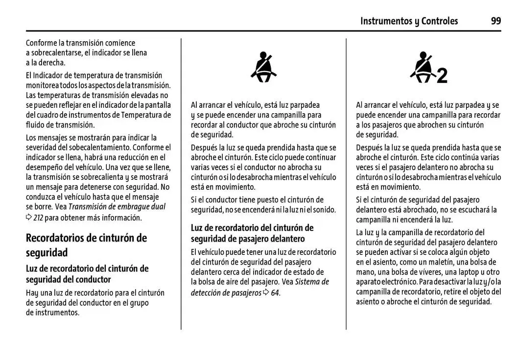 Catálogo de Chevrolet Corvette Stingray Manual del propietario 22 de enero al 31 de diciembre 2025 - Pagina 100
