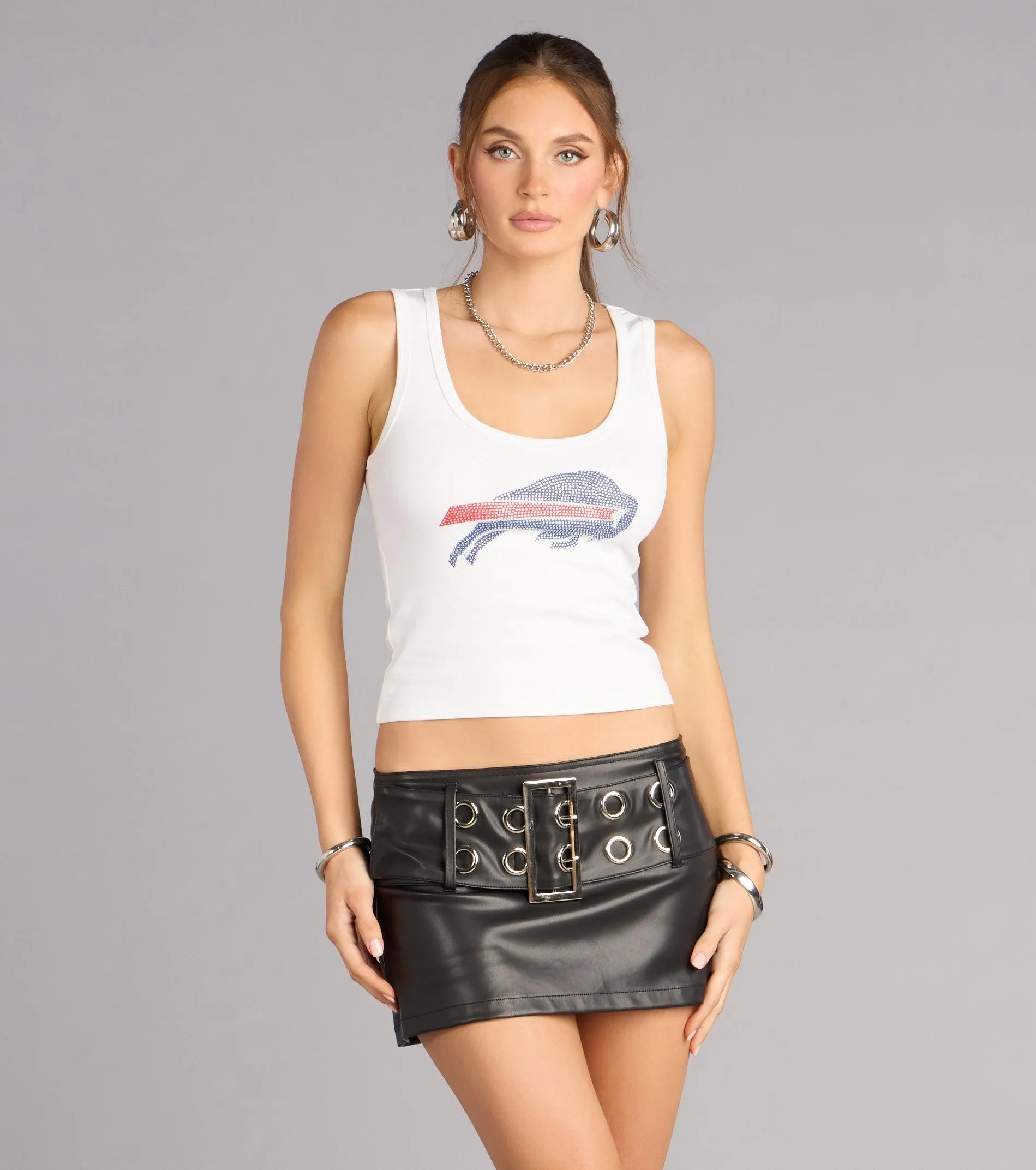 Ultra Game NFL Buffalo Bills Rhinestone Tank Top