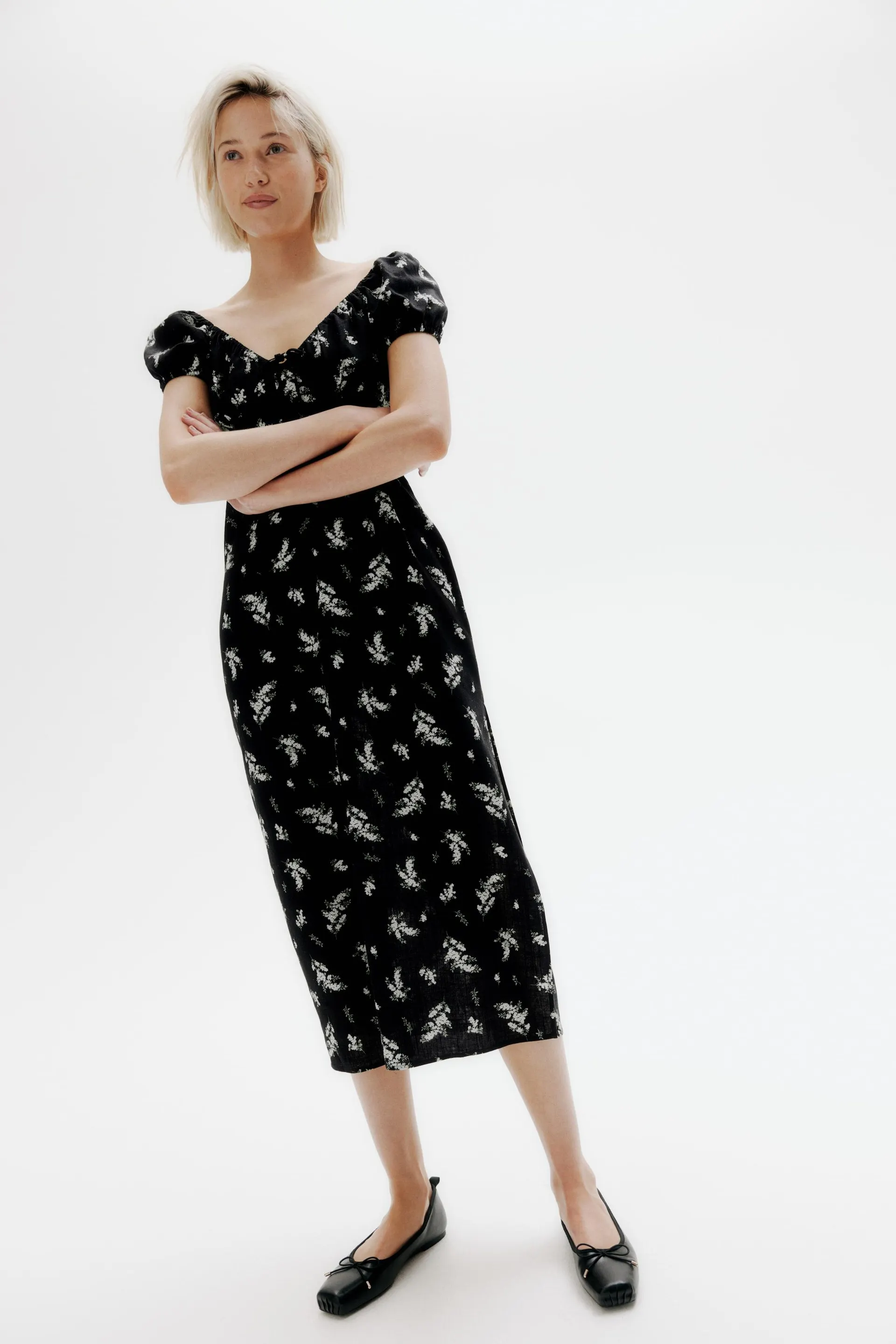 Vestido maxi con detalle de lazos