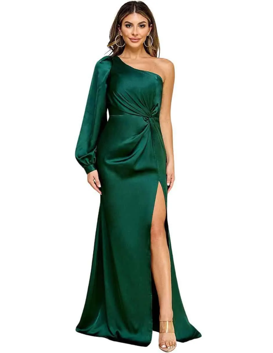 Vestido maxi formal Cindel espalda cruzada