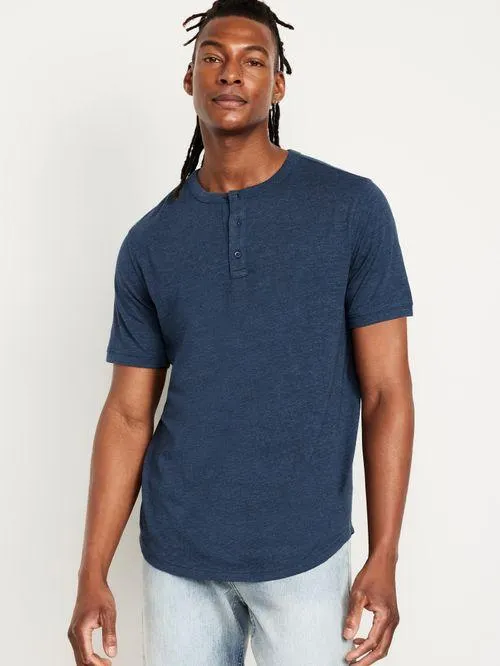 Playera de manga corta tipo Henley Old Navy para Hombre