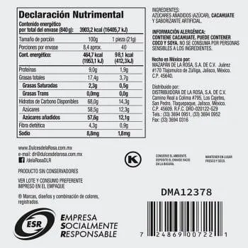 Mazapán De la Rosa 40 pzas de 21 g c/u