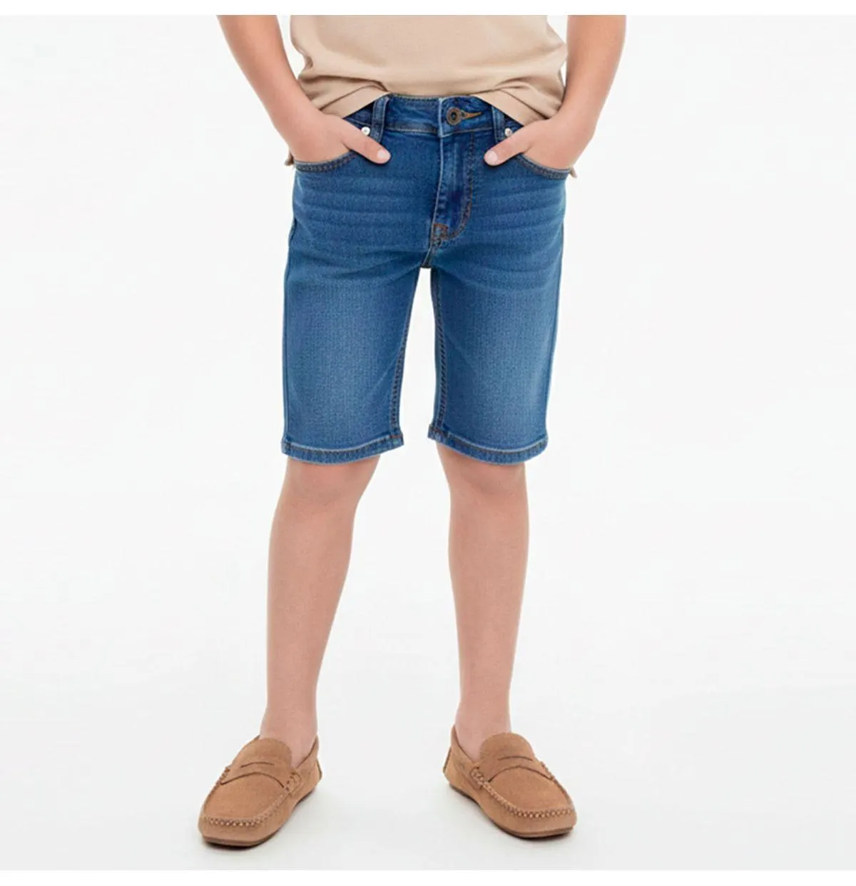 Bermuda Estivaneli Denim Para Niños GUR-24B-6562