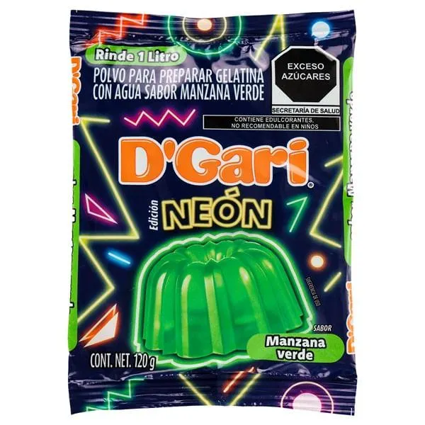 Gelatina D Gari manzana verde de 120 g