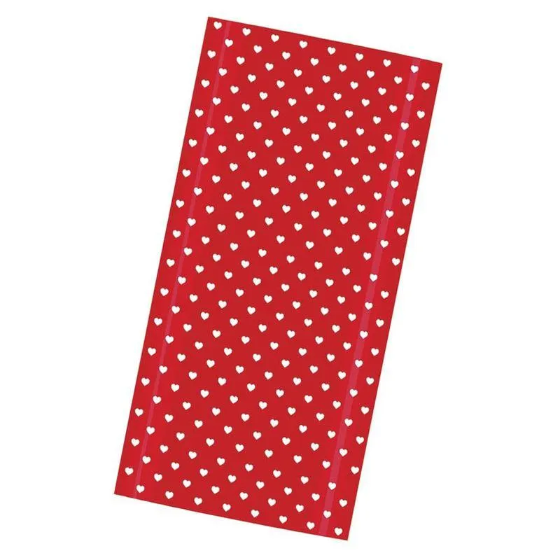 Papel Francés Corazón con 10 Rojo Janel