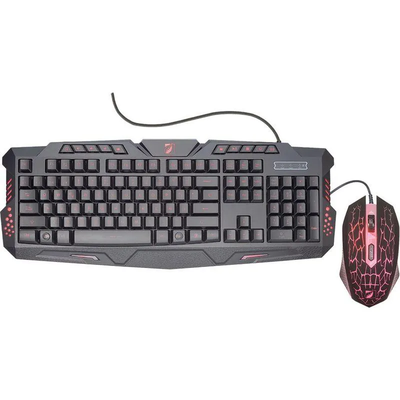 Kit Gamer de Teclado con Iluminación y Mouse con 1,200 DPI Alámbrico Green Leaf