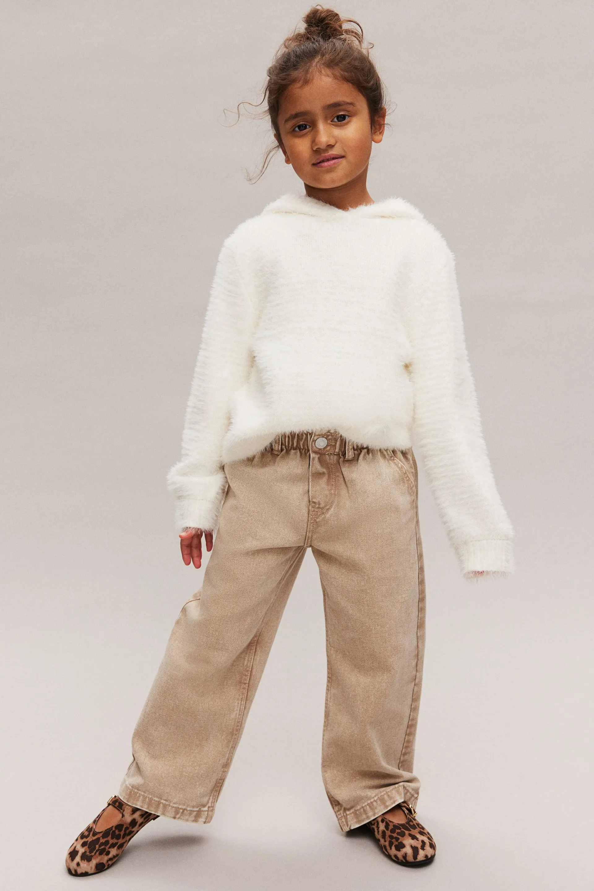 Wide Leg Paper Bag Jeans