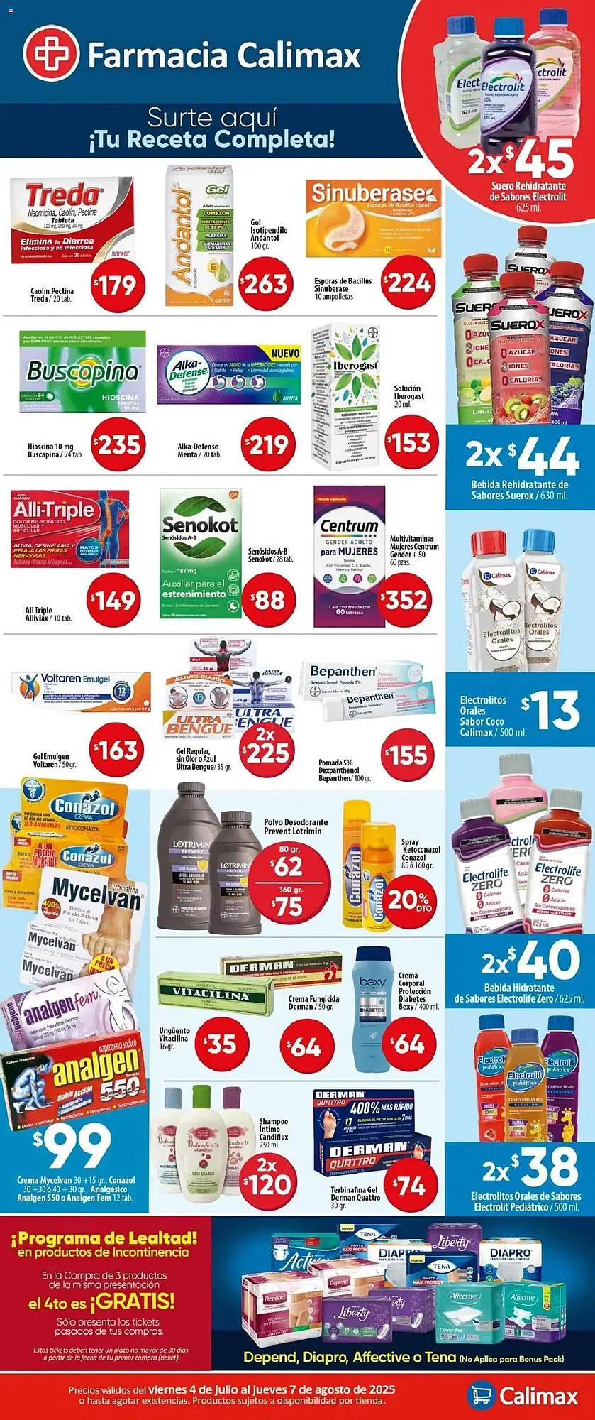 Catálogo de Catálogo Calimax 4 de julio al 8 de agosto 2025 - Pagina 1