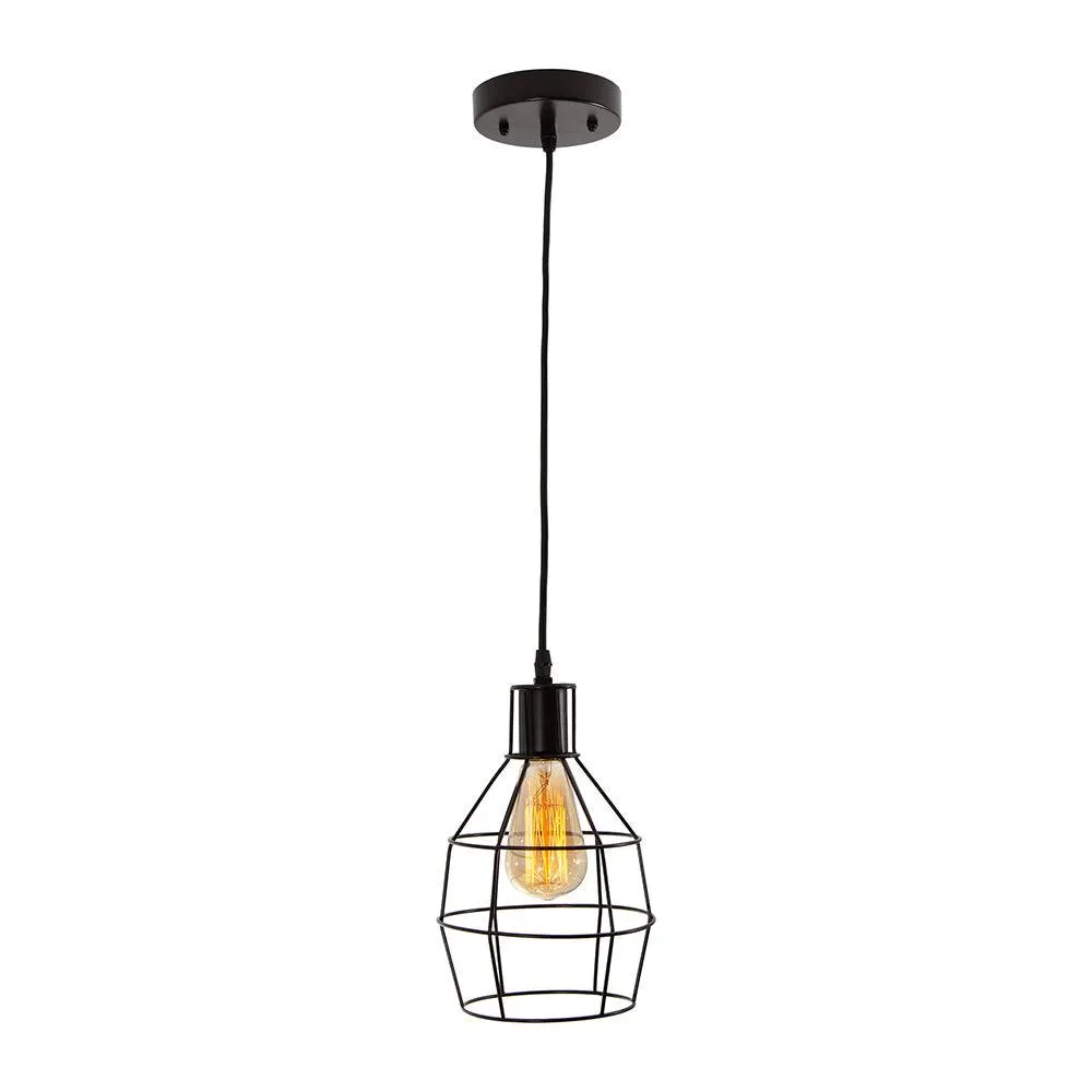 Lámpara Colgante Inlite Vintage Color Chocolate de 1 Luz