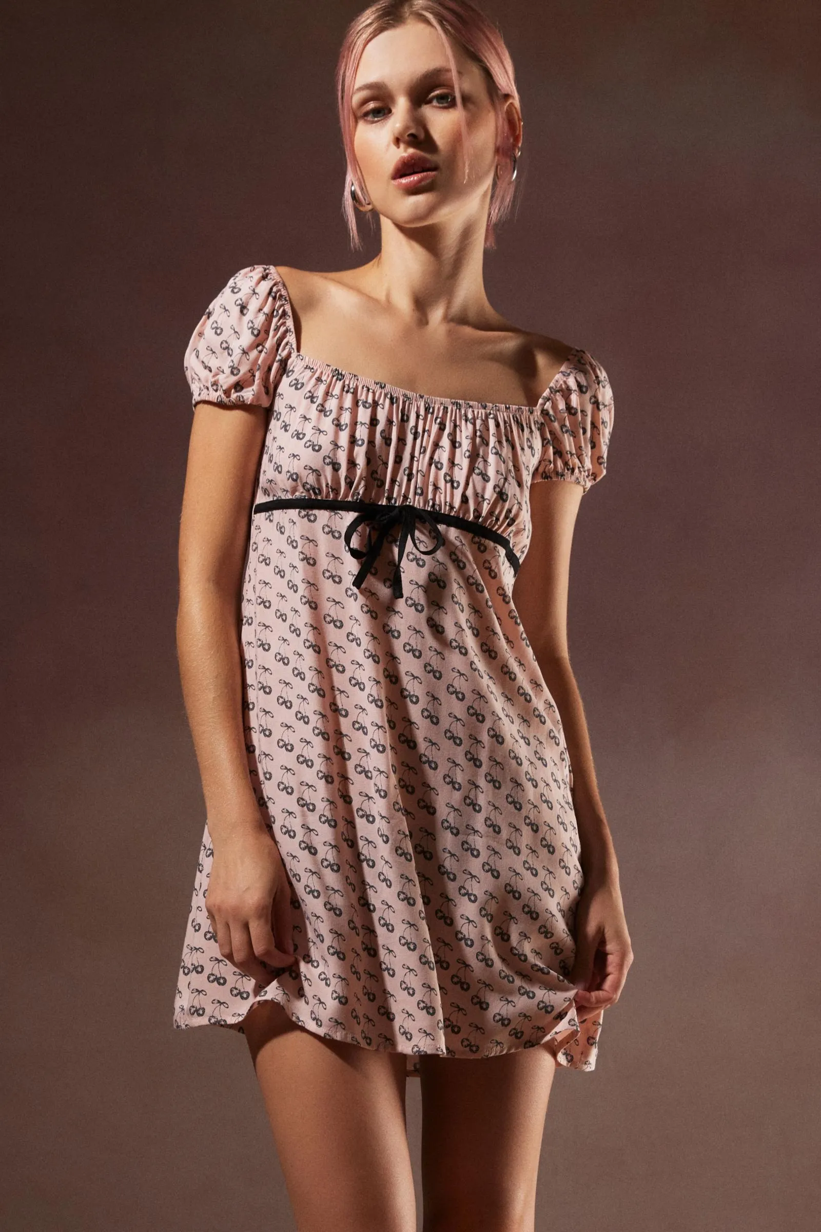 Motel Savio Bow Mini Dress