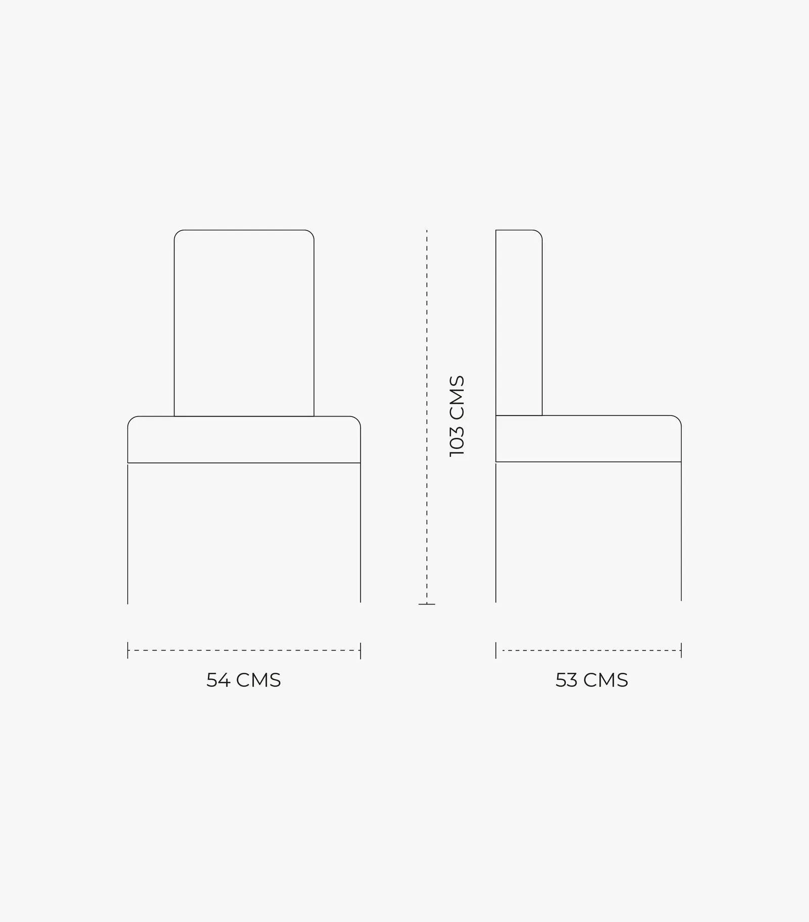 Silla de madera Dorn color Gris