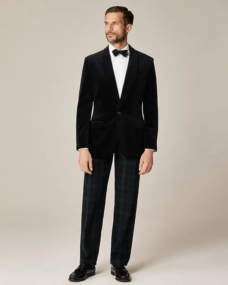 Shawl-collar dinner jacket in velvet
