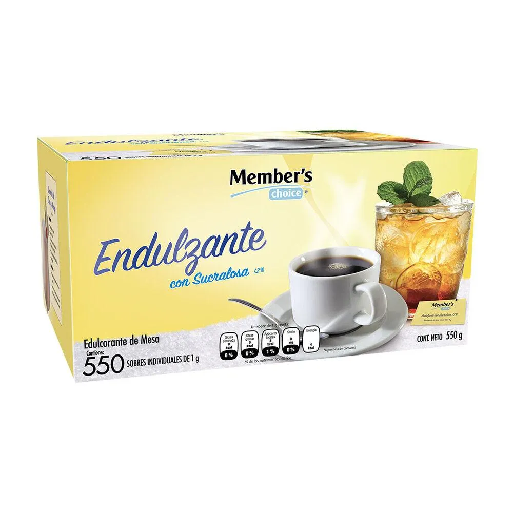 Endulzante sin Calorías Member's Choice 550 Sobres
