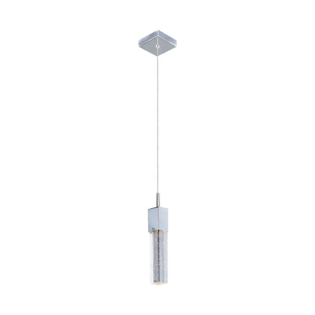 Lámpara colgante led en forma de cubo de vidrio burbuja rectangular con cable de 3m
