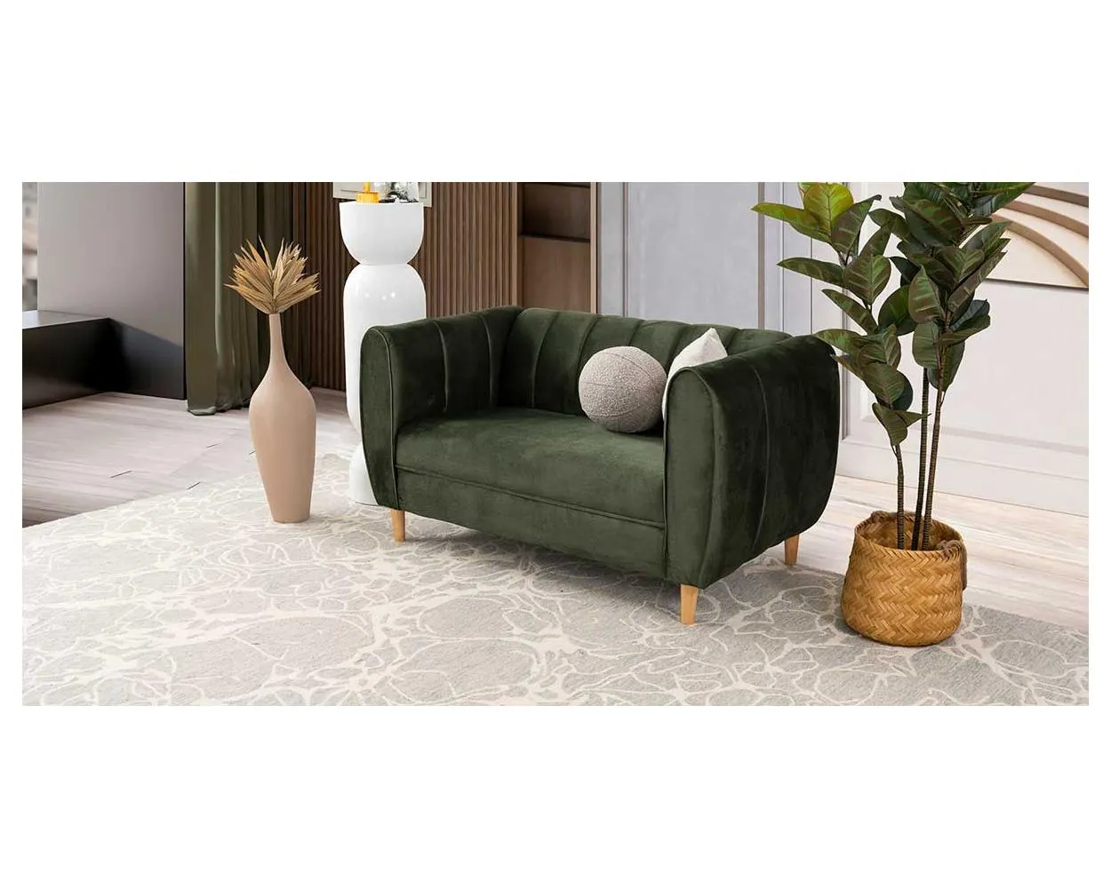 Sofá 2 Plazas Castell Verde