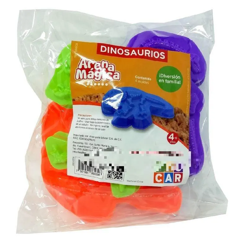 Moldes Arena Magica Dinosaurios 4 Pzs