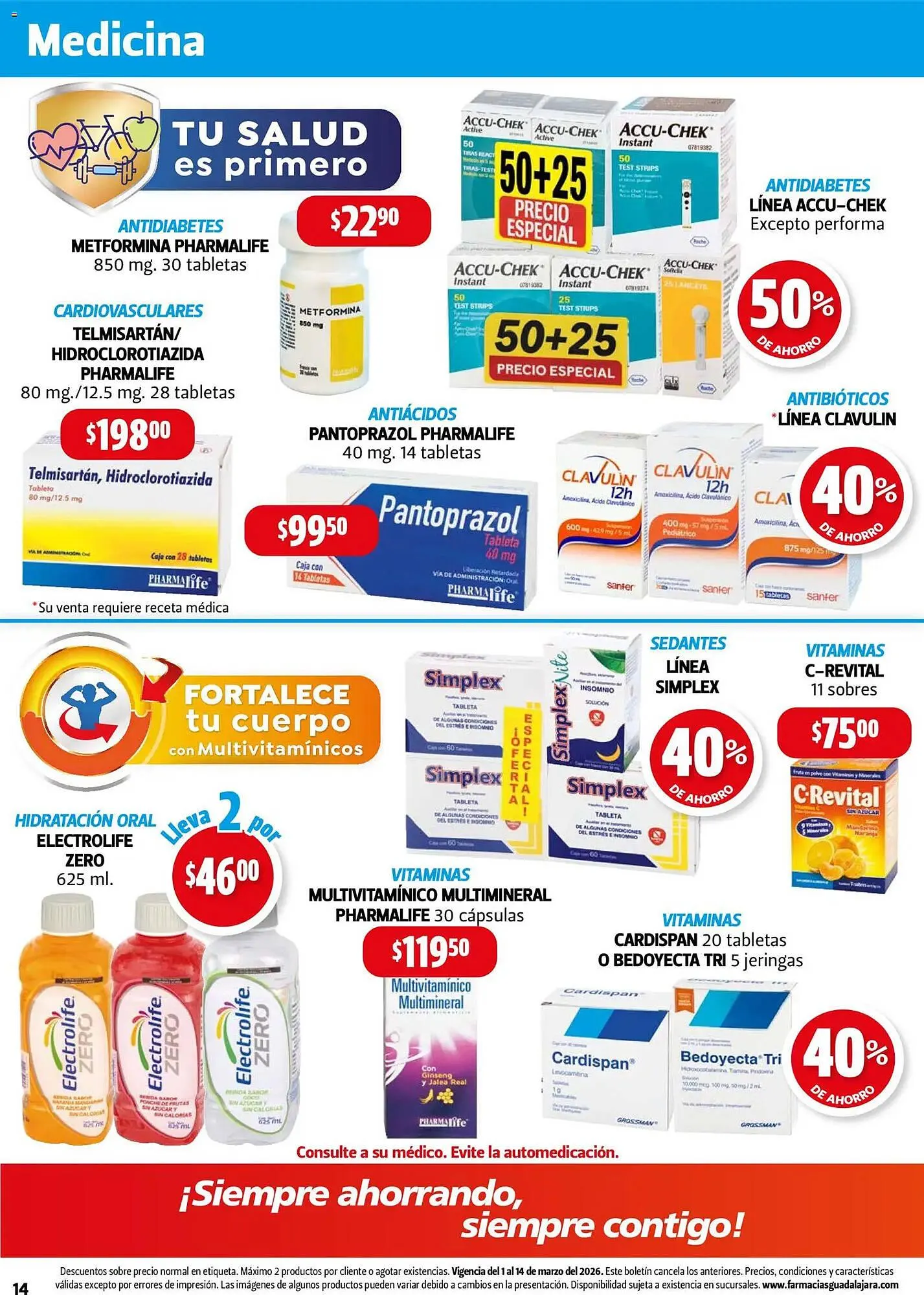 Catálogo de Folleto Farmacias Guadalajara 1 de marzo al 14 de marzo 2026 - Pagina 14