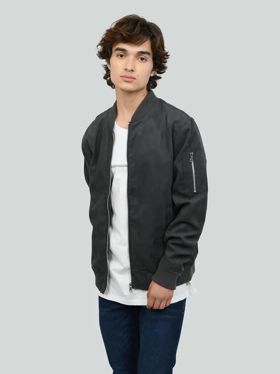 Chamarra Bomber de Tela Diferenciada