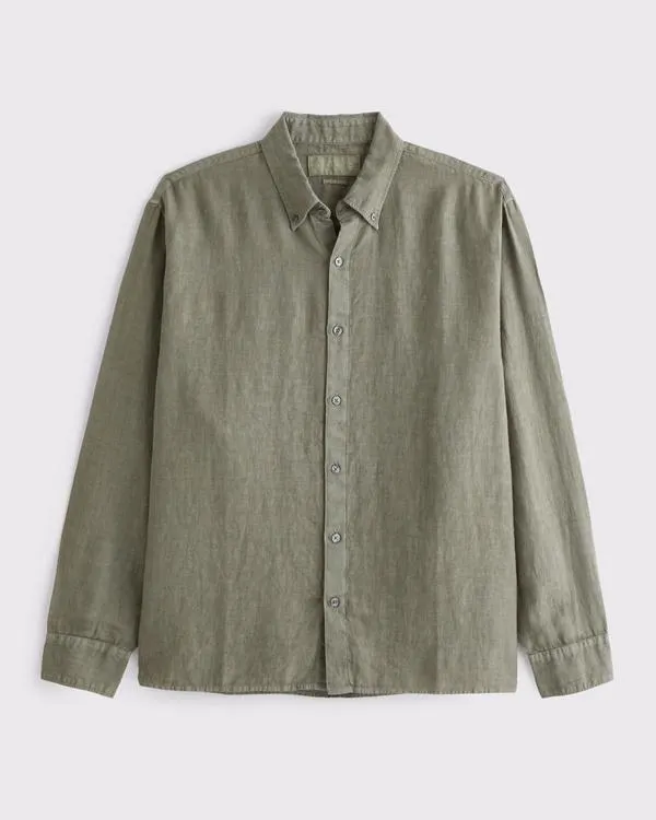 Linen Button-Up Shirt