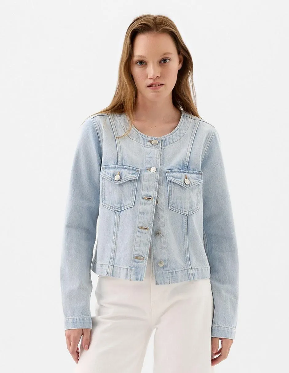 Chamarrra de mezclilla para mujer