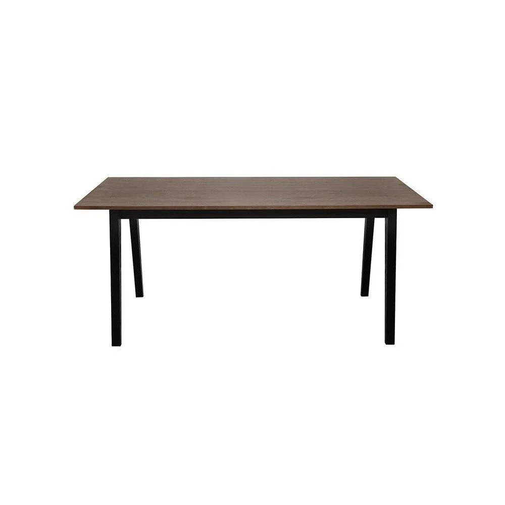 Tor - Mesa de comedor estilo vintage de madera de nogal