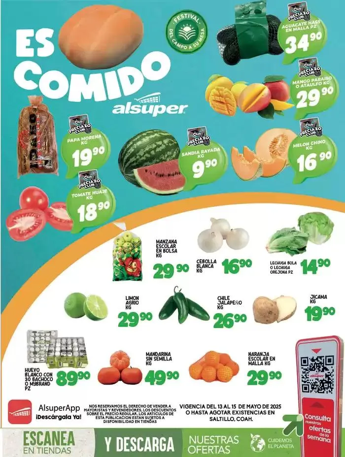 Catálogo de Alsuper SALTILLO 13 de mayo al 15 de mayo 2025 - Pagina 1