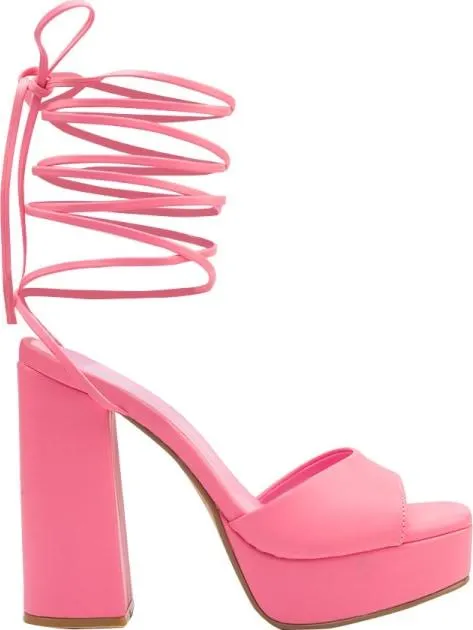 sandalia gladiador plataforma tacón ancho