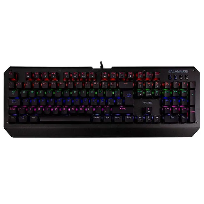 Teclado Gamer Mecanico BALAM RUSH HAVOC Switch Azul USB RGB BR-929660