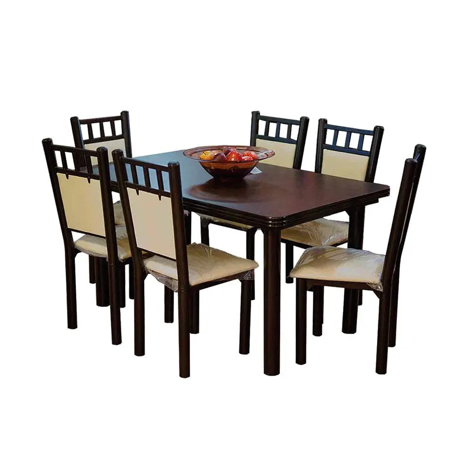 COMEDOR DE 6 SILLAS COLOR CHOCOLATE