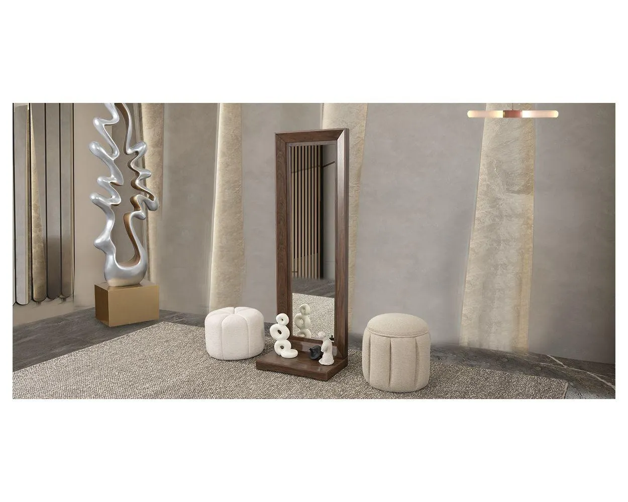 Espejo Vertical Balandra CL Café Nogal